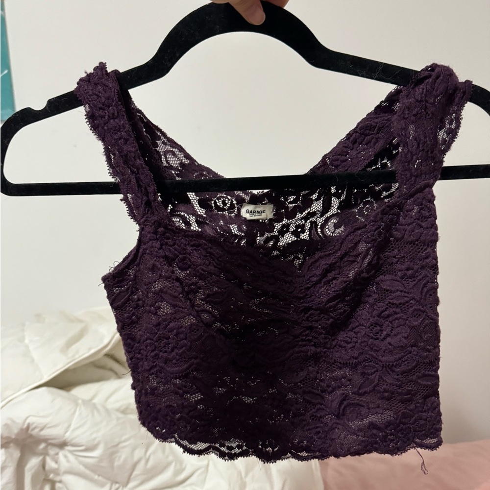 Purple lace top
